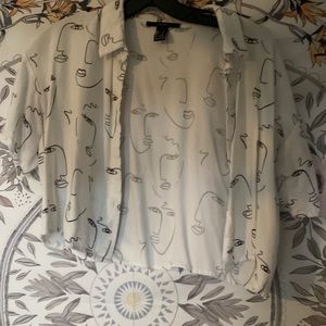 Forever 21 Face Button Up